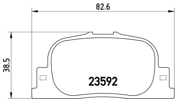 Brembo Brake Pads Rear Toyota Camry ( Set Lh&Rh) (P83063)