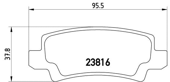 Brembo Brake Pads Rear Toyota Corolla16 ( Set Lh&Rh) (P83065)