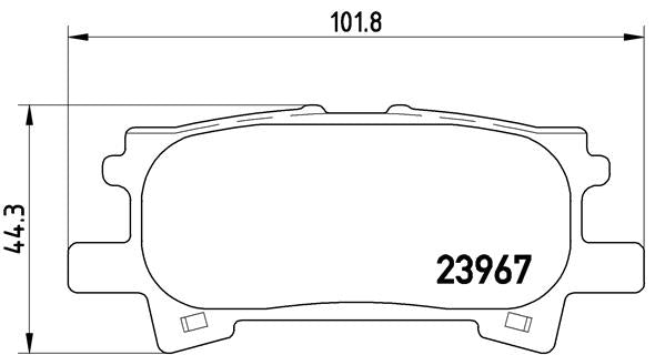 Brembo Brake Pads Rear Lexus Rx300 ( Set Lh&Rh) (P83068)
