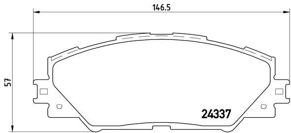 Brembo Brake Pads Front Toyota Rav 4 Iii ( Set Lh&Rh) (P83071)