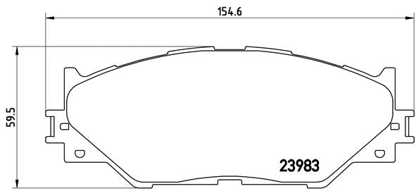 Brake Pads Front Lexus IS C 250 IS II IS III 300h (P83074) BREMBO