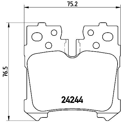 Brembo Brake Pads Rear Lexus Ls ( Set Lh&Rh) (P83076)