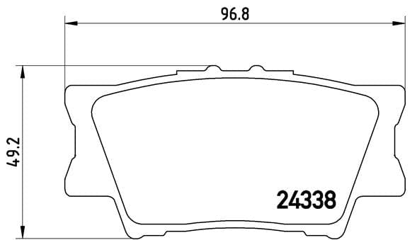 Brembo Remblokkies Agter Toyota Rav4 (Stel L&amp;R) (P83089)