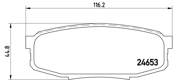 Brembo Brake Pads Rear Toyota L/Cruiser ( Set Lh&Rh) (P83098)