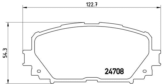 Brembo Brake Pads Front Toyota Yaris ( Set Lh&Rh) (P83101)