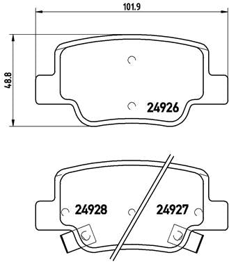 Brembo Brake Pads Rear Toyota Verso Ii ( Set Lh&Rh) (P83114)