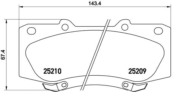 Brembo Brake Pads Front Toyota Hilux/ Ford ( Set Lh&Rh) (P83140)