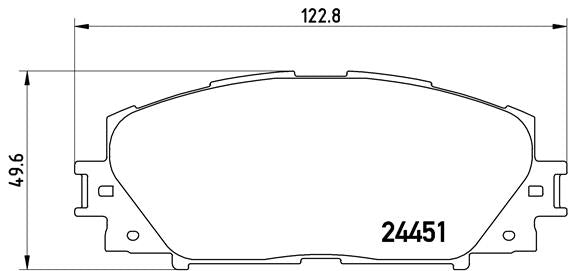 Brembo Brake Pads Front Toyota Yaris ( Set Lh&Rh) (P83141)