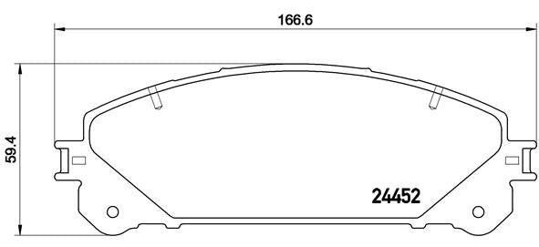 Brembo Brake Pads Front Lexus Es/Rx/Toyota ( Set Lh&Rh) (P83145)