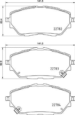 Brembo Brake Pads Front Toyota ( Set Lh&Rh) (P83171)