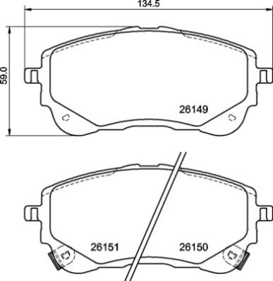 Brembo Brake Pads Front Toyota ( Set Lh&Rh) (P83177)