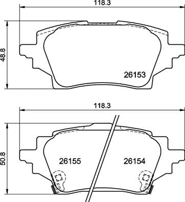 Brembo Brake Pads Rear Toyota C-Hr ( Set Lh&Rh) (P83178)