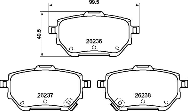 Brembo Remblokkies Agter Toyota Corolla (Stel L&amp;R) (P83182)