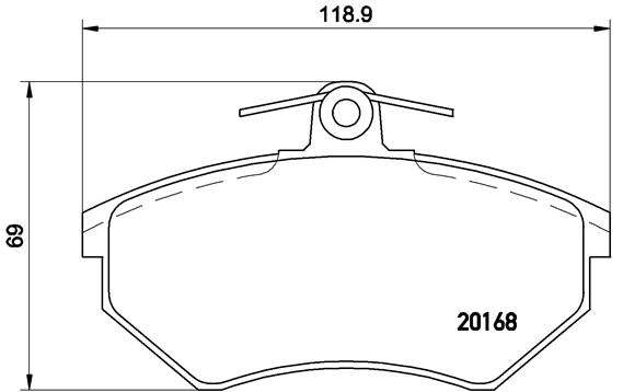 Brembo Brake Pads Front Vw Passat/Jetta Ud ( Set Lh&Rh) (P85015)