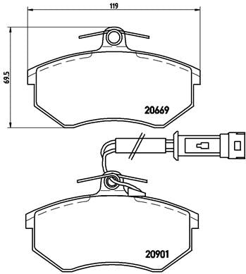 Brembo Brake Pads Front Chery J5/ Tiggo ( Set Lh&Rh) (P85016)