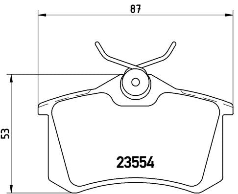 Brembo Brake Pads Rear Various Peugeot/V ( Set Lh&Rh) (P85017)