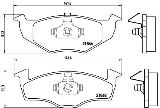 Brembo Brake Pads Front Vw Polo ( Set Lh&Rh) (P85031)