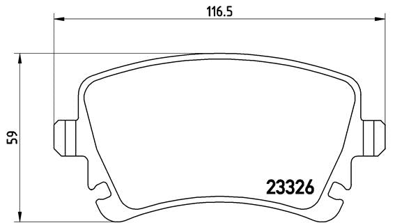 Brembo Brake Pads Rear Audi S4/Vw Kombi ( Set Lh&Rh) (P85064)