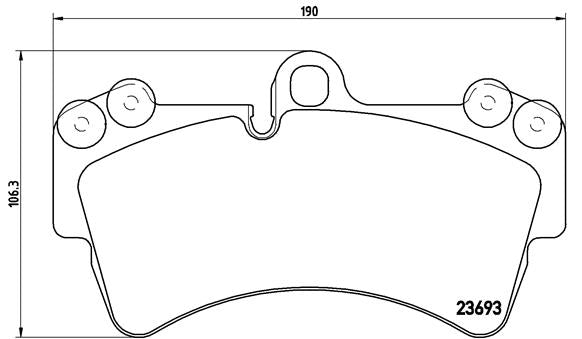 Brembo Brake Pads Front Vw Toureg 4.2 V8 ( Set Lh&Rh) (P85065)