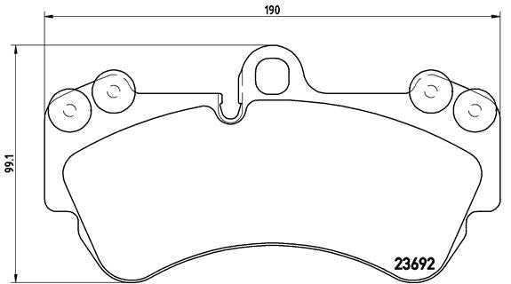 Brembo Brake Pads Front Vw Touareg ( Set Lh&Rh) (P85069)