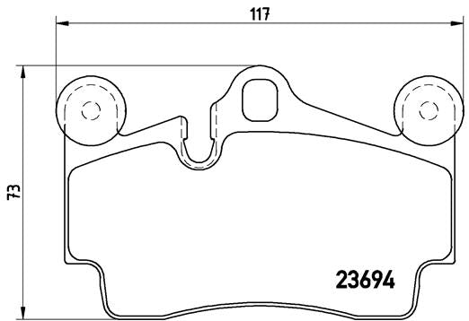 Brembo Brake Pads Rear Vw Toureg ( Set Lh&Rh) (P85070)