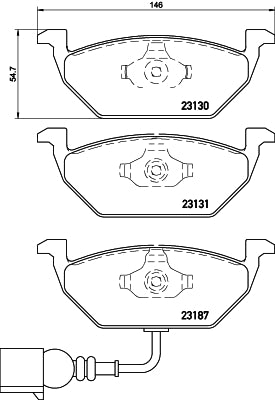 Brembo Brake Pads Front Vw Polo ( Set Lh&Rh) (P85072)