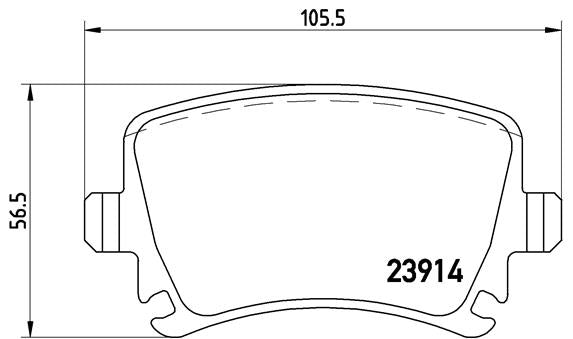 Brembo Brake Pads Rear Vw Caddy/Golf5/6/ ( Set Lh&Rh) (P85073)