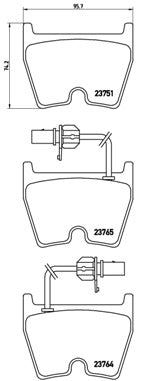 Brembo Brake Pads Front Audi A6 (4B/ C5) ( Set Lh&Rh) (P85078)