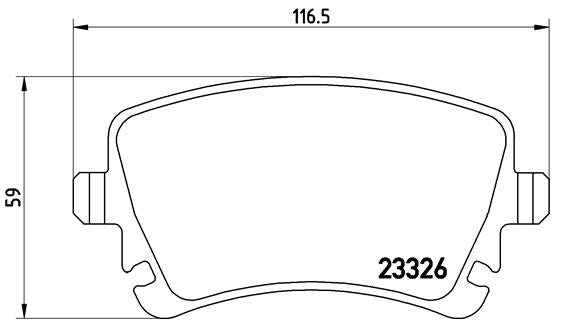 Brembo Brake Pads Rear Vw Caravelle ( Set Lh&Rh) (P85083)