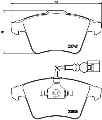 Brembo Brake Pads Front Vw Touareg 7La/7L ( Set Lh&Rh) (P85090)