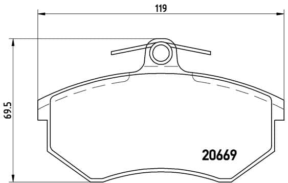 Brembo Brake Pads Front Vw Golf 3/Polo Playa/C ( Set Lh&Rh) (P85093)