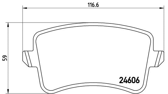 Brembo Brake Pads Rear Audi A4/A5 2008O ( Set Lh&Rh) (P85099)