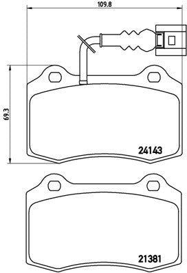 Brembo Brake Pads Front Seat Leon Cupra R ( Set Lh&Rh) (P85104)