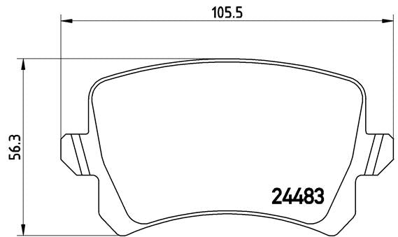 Brembo Brake Pads Rear Vw Vw Tiguan 2.0 ( Set Lh&Rh) (P85109)