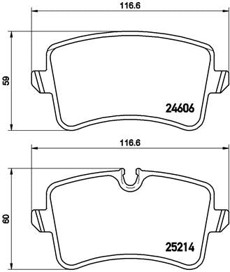 Brembo Brake Pads Rear Audi A6/7/8 2010 ( Set Lh&Rh) (P85118)