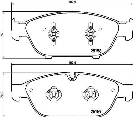 Brembo Remblokkies Voor Audi A6/7/8 2009 (Stel L&amp;R) (P85127)