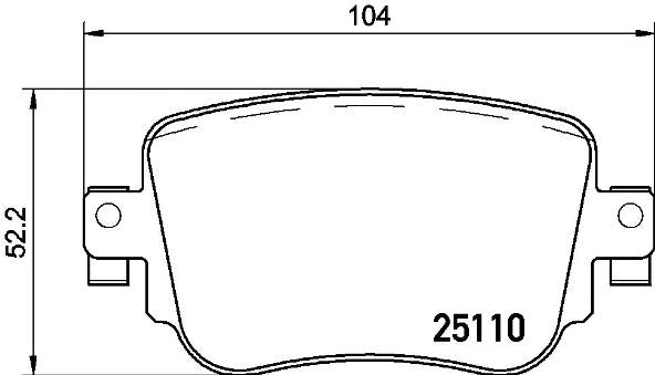 Brembo Brake Pads Rear Audi A1 2010-On ( Set Lh&Rh) (P85135)