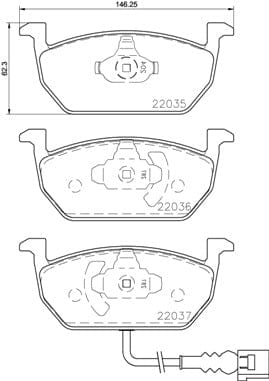 I-Brembo Brake Pads Front Audi A3 8V ( Set Lh&amp;Rh) (P85137)