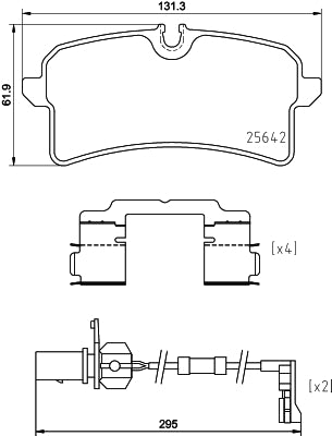 Brembo Brake Pads Rear Audi ( Set Lh&Rh) (P85151)