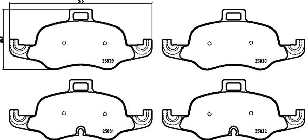 Brembo Brake Pads Front Audi Tt Fv ( Set Lh&Rh) (P85160)