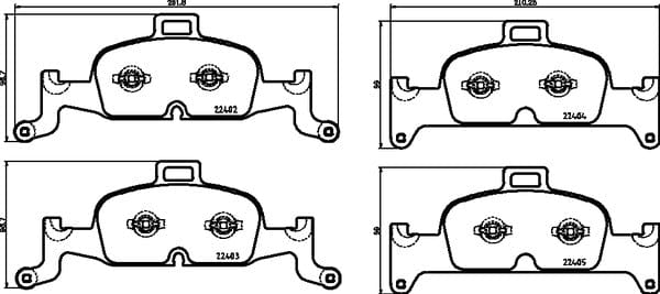 I-Brembo Brake Pads Front Audi A4 ( Set Lh&amp;Rh) (P85164)