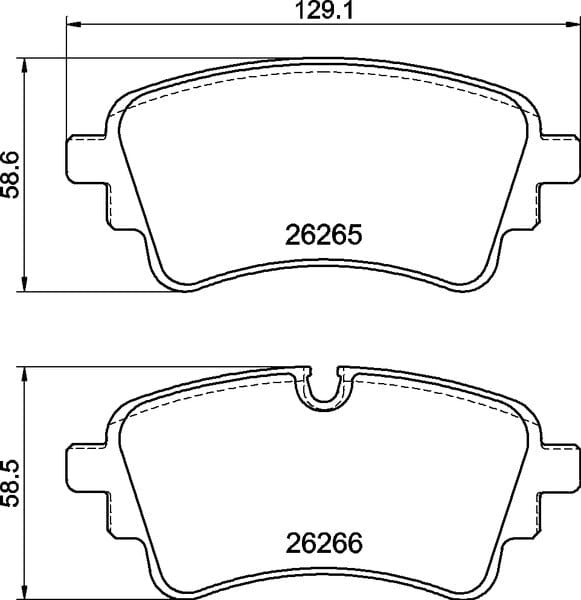 I-Brembo Brake Pads Rear Audi A4 ( Set Lh&amp;Rh) (P85185)