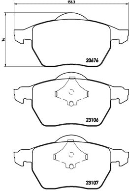 Brembo Brake Pads Front Volvo V70/C70 S70 ( Set Lh&Rh) (P86015)