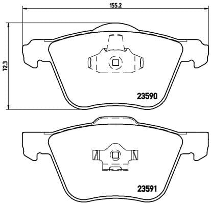 I-Brembo Brake Pads Front Volvo Xc90 ( Set Lh&amp;Rh) (P86022)