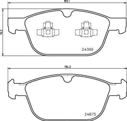 Brembo Brake Pads Front Volvo Xc60/70 2.4 ( Set Lh&Rh) (P86023) BREMBO
