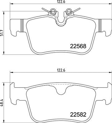 Brembo Brake Pads Rear Volvo ( Set Lh&Rh) (P86030)