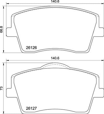 Brembo Brake Pads Front Volvo ( Set Lh&Rh) (P86031)