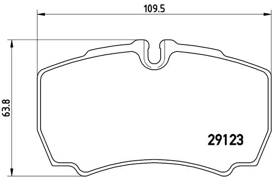 Brembo Brake Pads Rear Iveco T/Daily 35S ( Set Lh&Rh) (Pa6023)