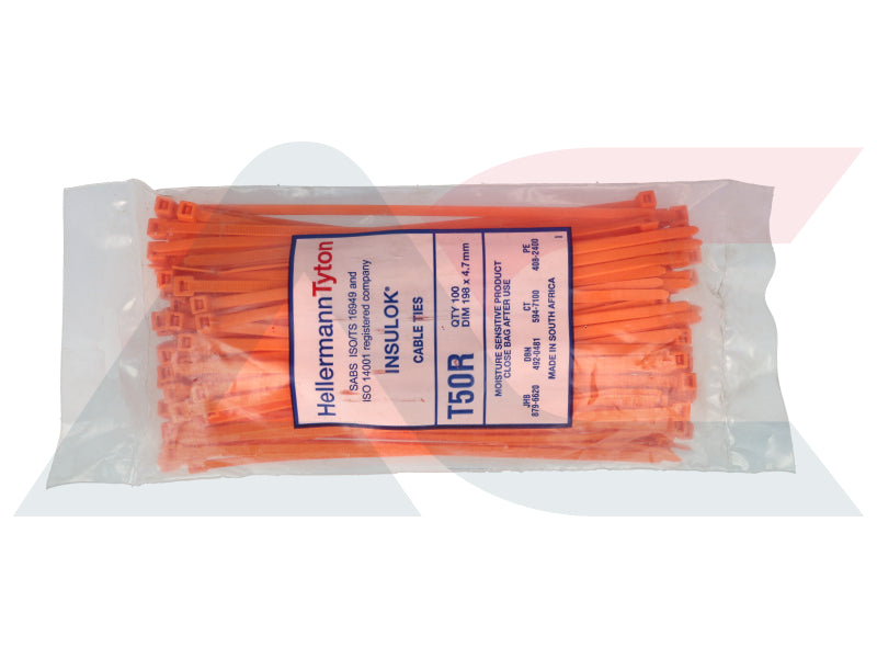Cable Tie 198 X 4.7 Pack Of 100 (PIT50ROR)
