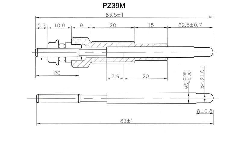 Glow Plug MOTOPART PZ39M (1PC)